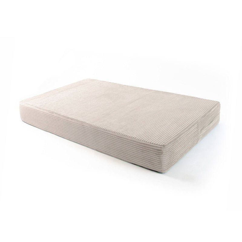 Cojín de asiento para palets | Tejido de pana | 120x80 cm | Color beige oscuro