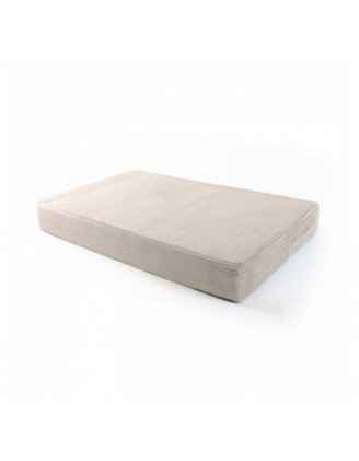 Cojín de asiento para palets | Tejido de pana | 120x80 cm | Color beige oscuro