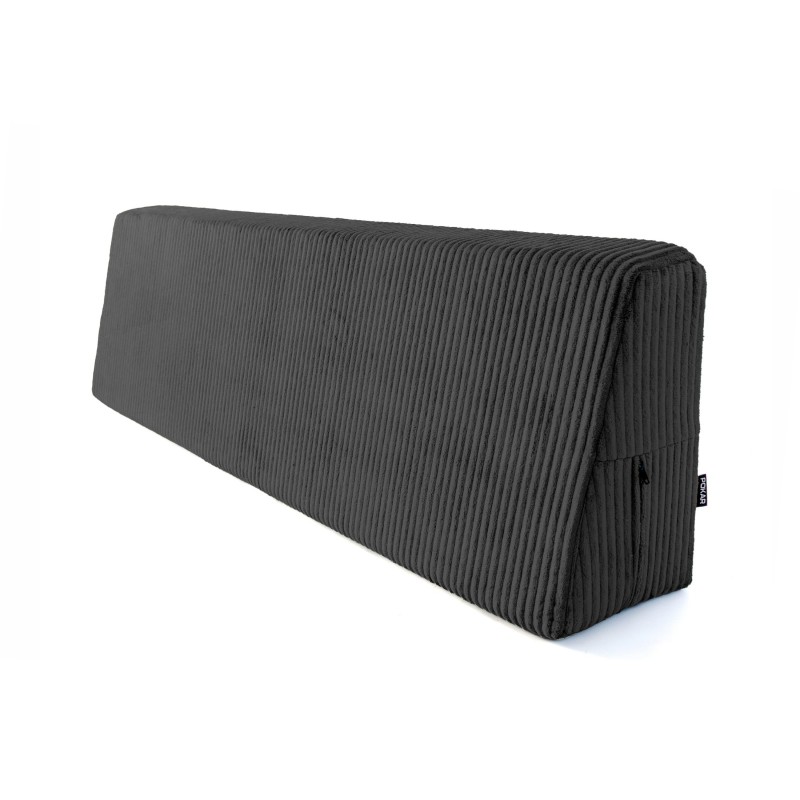 Cojín de respaldo para palets | Tejido de pana | 120x40 cm | Color gris oscuro
