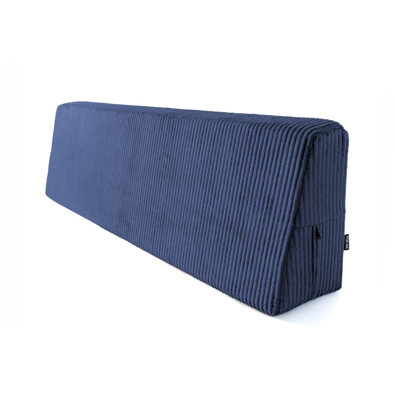 Cojín de respaldo para palets | Tejido de pana | 120x40 cm | Color azul oscuro