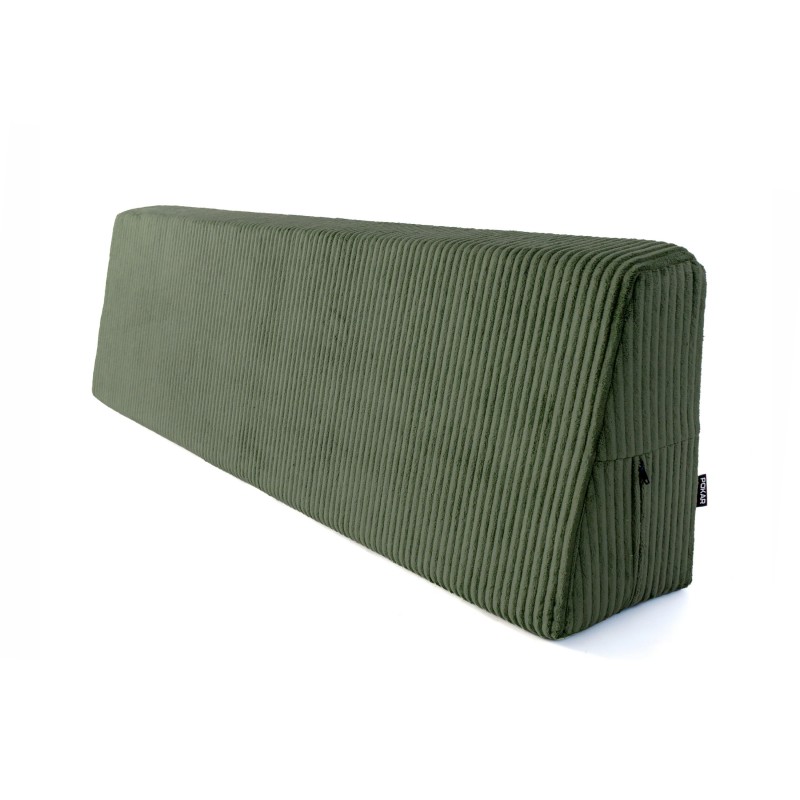 Cojín de respaldo para palets | Tejido de pana | 120x40 cm | Color verde oscuro