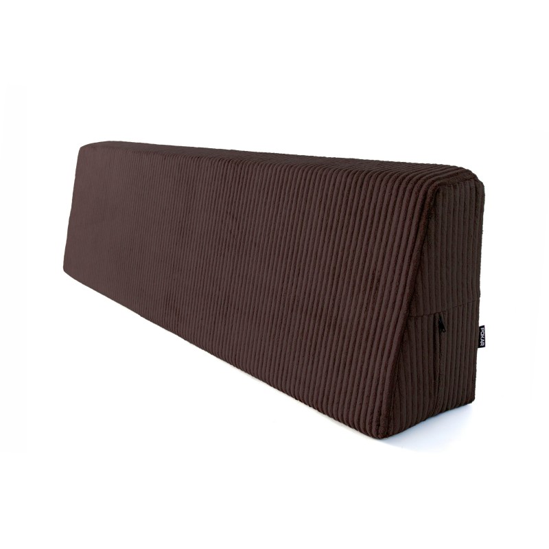 Cojín de respaldo para palets | Tejido de pana | 120x40 cm | Color marrón oscuro