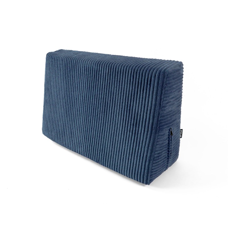 Cojín lateral para palets | Tejido de pana | 60x40 cm | Color azul oscuro