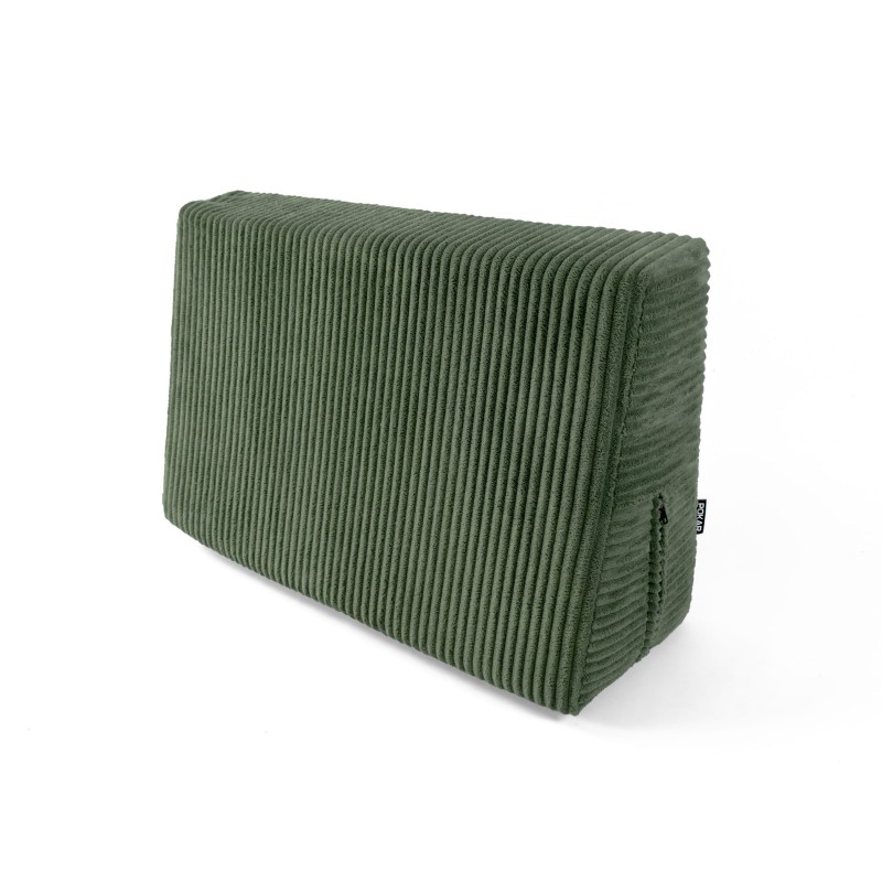 Cojín lateral para palets | Tejido de pana | 60x40 cm | Color verde oscuro