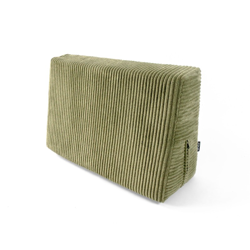 Cojín lateral para palets | Tejido de pana | 60x40 cm | Color verde