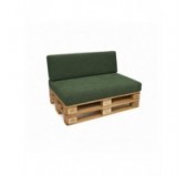 Set de 2 cojines de jardín para palets | Tejido de pana | Color verde oscuro
