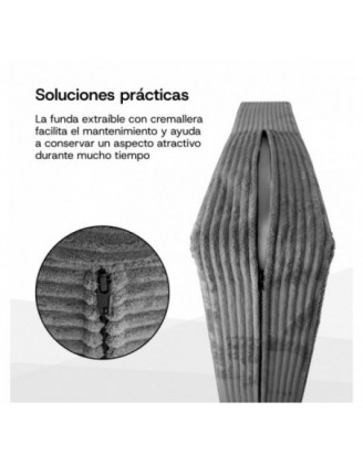Set de 6 cojines de jardín para palets | Tejido de pana | Color verde