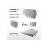 Set de 6 cojines de jardín para palets | Tejido de pana | Color marrón oscuro