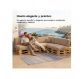Set de 6 cojines de jardín para palets | Tejido de pana | Color beige oscuro