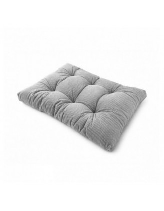 Cojín de asiento acolchado para palets | Tejido de pana | 120x80 cm | Color gris