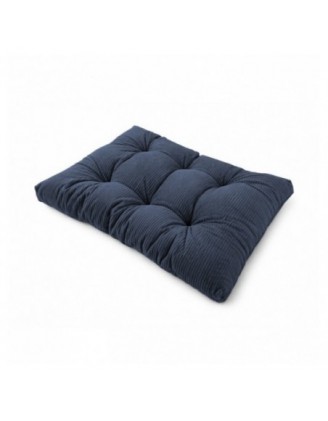 Cojín de asiento acolchado para palets | Tejido de pana | 120x80 cm | Color azul oscuro