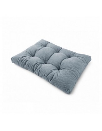 Cojín de asiento acolchado para palets | Tejido de pana | 120x80 cm | Color azul