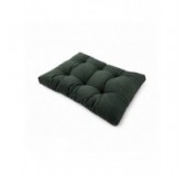 Cojín de asiento acolchado para palets | Tejido de pana | 120x80 cm | Color verde oscuro
