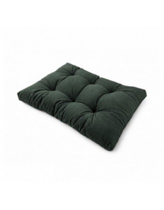 Cojín de asiento acolchado para palets | Tejido de pana | 120x80 cm | Color verde oscuro