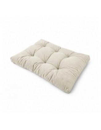 Cojín de asiento acolchado para palets | Tejido de pana | 120x80 cm | Color beige oscuro
