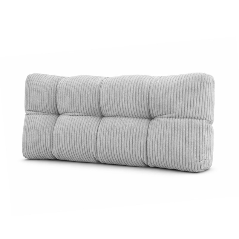 Cojín de respaldo acolchado para palets | Tejido de pana | 120x40 cm | Color gris