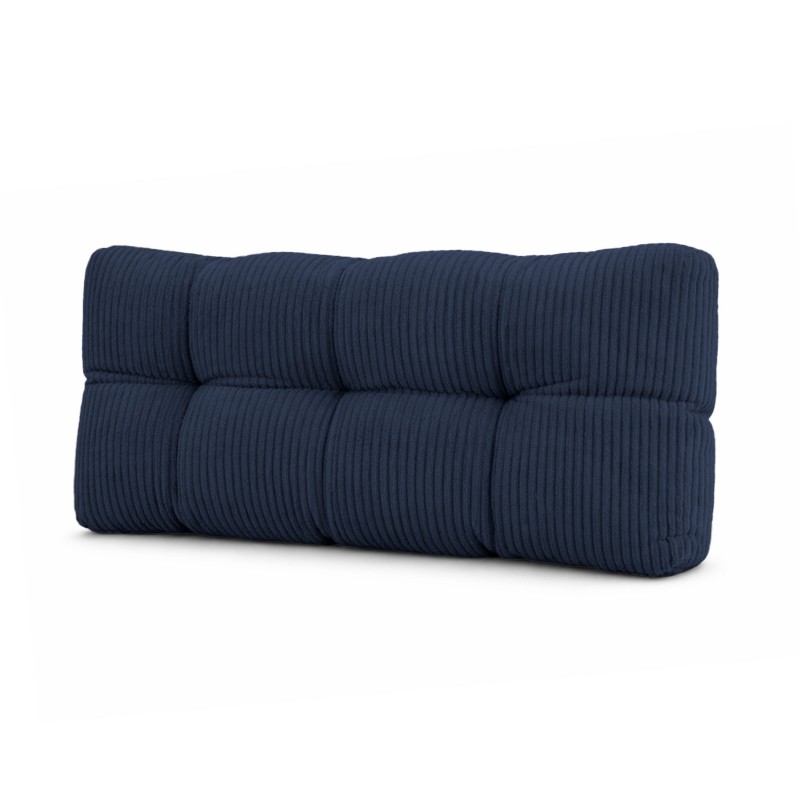 Cojín de respaldo acolchado para palets | Tejido de pana | 120x40 cm | Color azul oscuro