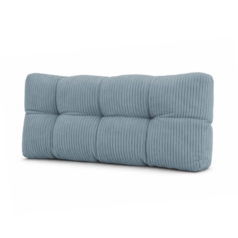Cojín de respaldo acolchado para palets | Tejido de pana | 120x40 cm | Color azul