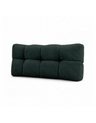 Cojín de respaldo acolchado para palets | Tejido de pana | 120x40 cm | Color verde oscuro