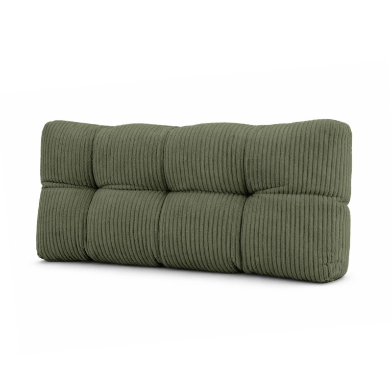 Cojín de respaldo acolchado para palets | Tejido de pana | 120x40 cm | Color verde