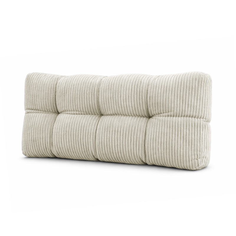 Cojín de respaldo acolchado para palets | Tejido de pana | 120x40 cm | Color beige oscuro