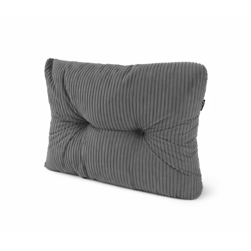 Cojín lateral acolchado para palets | Tejido de pana | 60x40 cm | Color gris oscuro