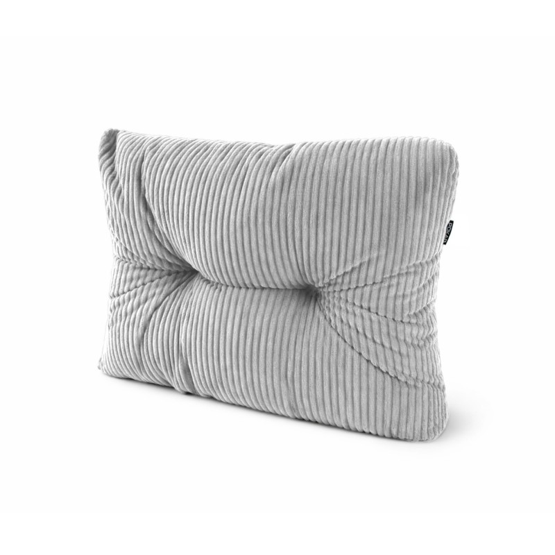 Cojín lateral acolchado para palets | Tejido de pana | 60x40 cm | Color gris