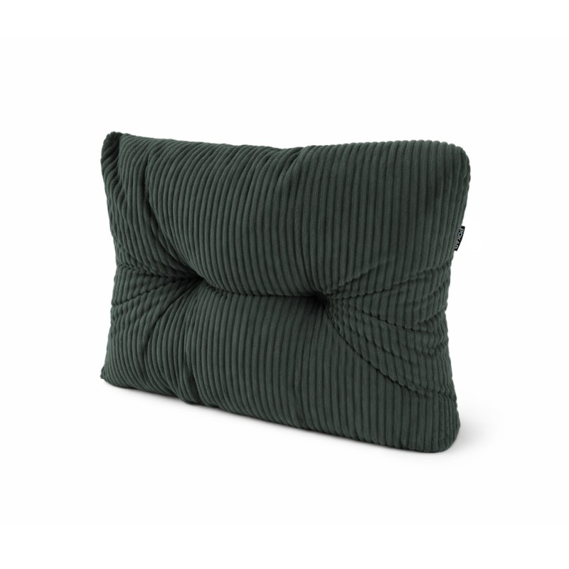 Cojín lateral acolchado para palets | Tejido de pana | 60x40 cm | Color verde oscuro