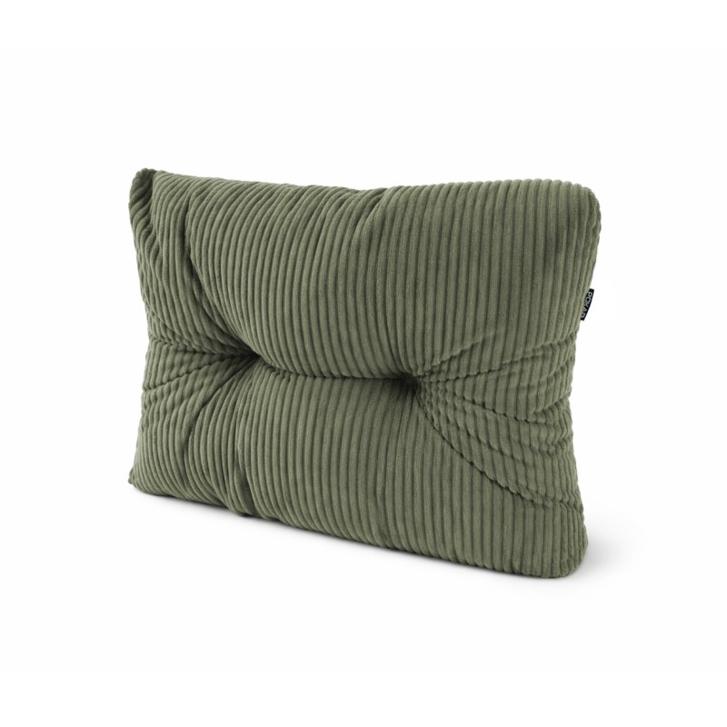 Cojín lateral acolchado para palets | Tejido de pana | 60x40 cm | Color verde