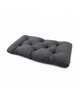 Cojín de asiento acolchado para palets | Tejido de pana | 120x60 cm | Color gris oscuro