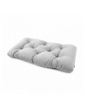 Cojín de asiento acolchado para palets | Tejido de pana | 120x60 cm | Color gris