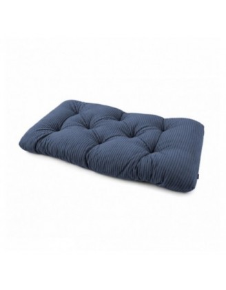 Cojín de asiento acolchado para palets | Tejido de pana | 120x60 cm | Color azul oscuro