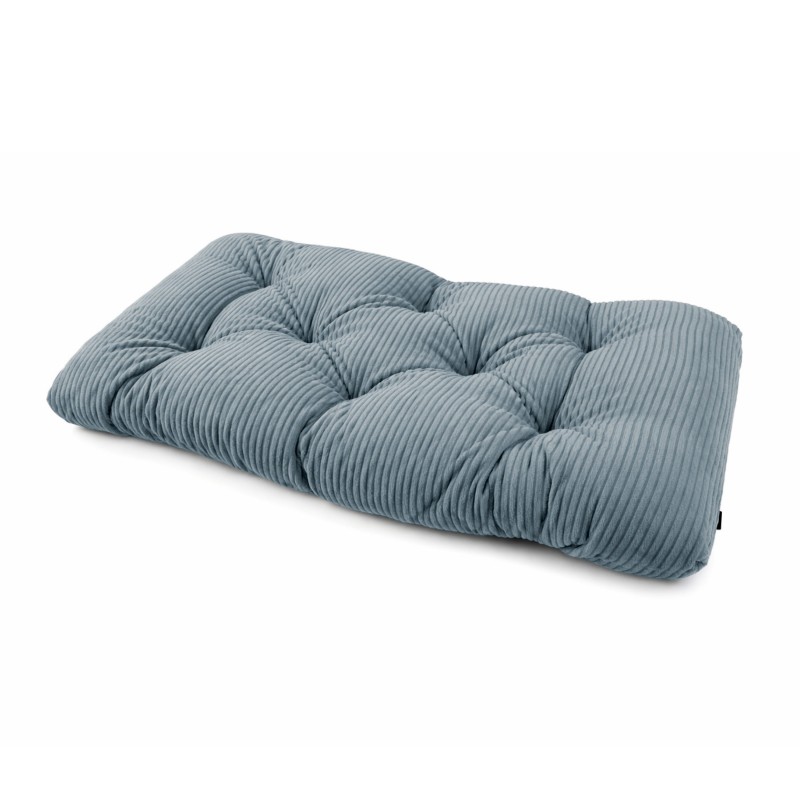 Cojín de asiento acolchado para palets | Tejido de pana | 120x60 cm | Color azul