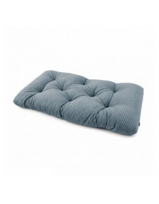 Cojín de asiento acolchado para palets | Tejido de pana | 120x60 cm | Color azul