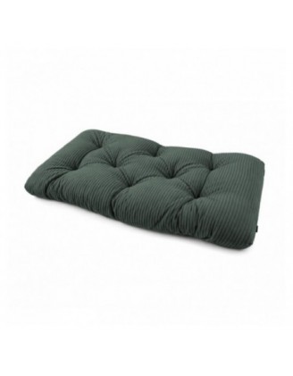 Cojín de asiento acolchado para palets | Tejido de pana | 120x60 cm | Color verde oscuro