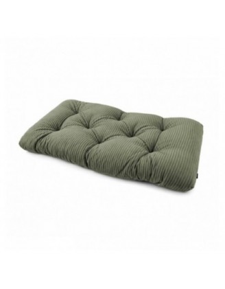 Cojín de asiento acolchado para palets | Tejido de pana | 120x60 cm | Color verde