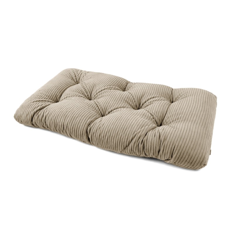 Cojín de asiento acolchado para palets | Tejido de pana | 120x60 cm | Color marrón