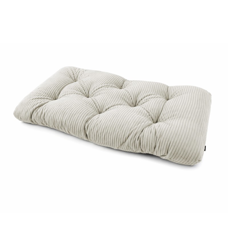 Cojín de asiento acolchado para palets | Tejido de pana | 120x60 cm | Color beige oscuro