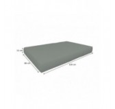 Set de 2 Cojines para Palets Impermeables 120x80 + 120x40 Gris