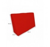 Set de 6 Cojines para Palets Impermeables 120x80 + 120x40 Rojo