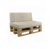 Funda de Cojín para Palets: para Cojín de Asiento 120x80, Beige