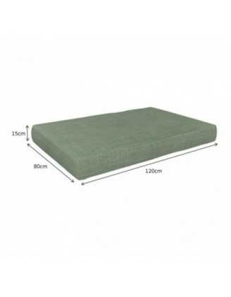 Set de 2 Fundas para Cojines de Palets: 1x 120x80 cm + 1x 120x40 cm – Verde
