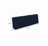 Set de 2 Fundas de Cojín para Palets: 1x 120x80 cm +1x 120x40 cm, Azul Oscuro