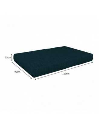 Set de 2 Fundas para Cojines de Palets: 1x 120x80 cm + 1x 120x40 cm – Verde Oscuro