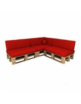 Funda para Cojín Decorativo 40x40 cm para Palets Impermeable – Rojo