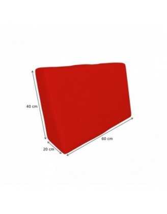 Funda para Cojín de Respaldo Lateral 60x40 cm para Palets Impermeable – Rojo