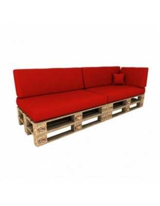 Funda para Cojín de Respaldo Lateral 60x40 cm para Palets Impermeable – Rojo