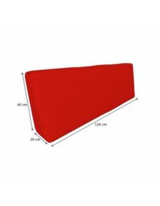 Funda para Cojín de Respaldo 120x40 cm para Palets Impermeable – Rojo