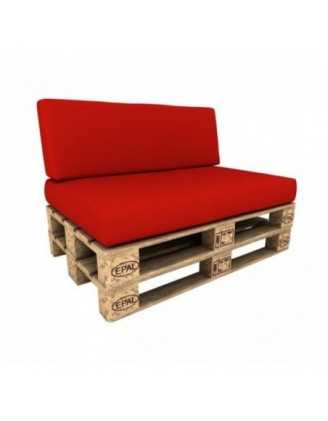 Funda para Cojín de Respaldo 120x40 cm para Palets Impermeable – Rojo