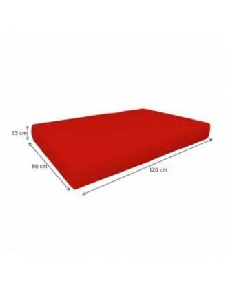 Funda para Cojín de Asiento 120x80 cm para Palets Impermeable – Rojo